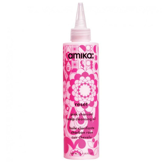 Amika: reset pink charcoal scalp cleansing oil 200ml/6.7oz